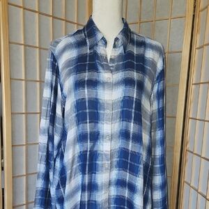 Women's Ralph Lauren Blue Plaid Shirt